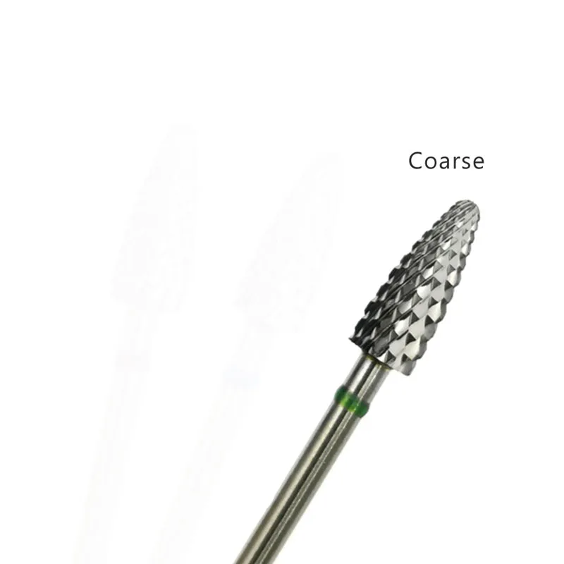 HYTOOS 5mm Flamme Bit 3/32 Hartmetall Nagel Bohrer Bits Maniküre Grat Entfernen Gel Elektrische Fräser Zubehör