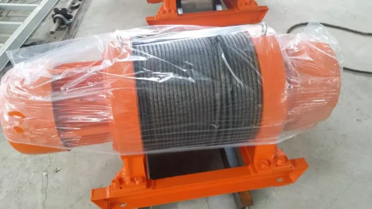 New Electric Hoist Winch 1 Ton 1.5Ton 2500Kg Cable Pulling Wire Rope Hoist Portable For Manufacturing Plant
