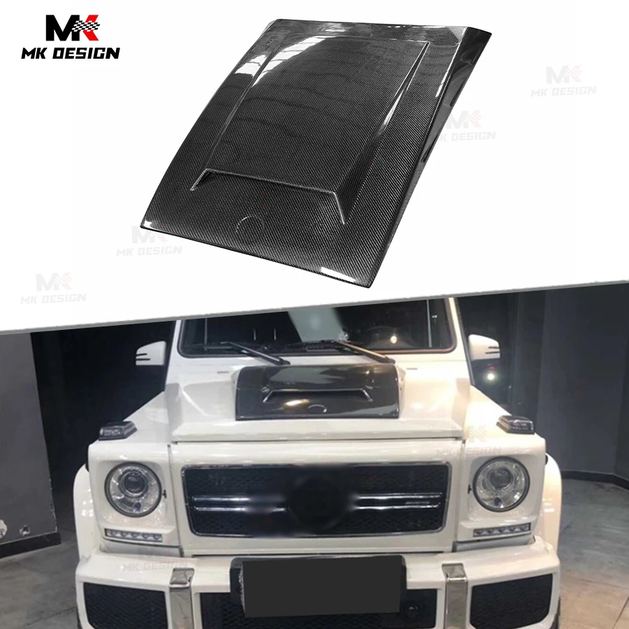 Carbon Fiber Front Engine Bonnet Hood for Mercedes-Benz G-Class W463 G55 G63 G350 G500 2008-2016 Front Hood Vent Cover Body Kit