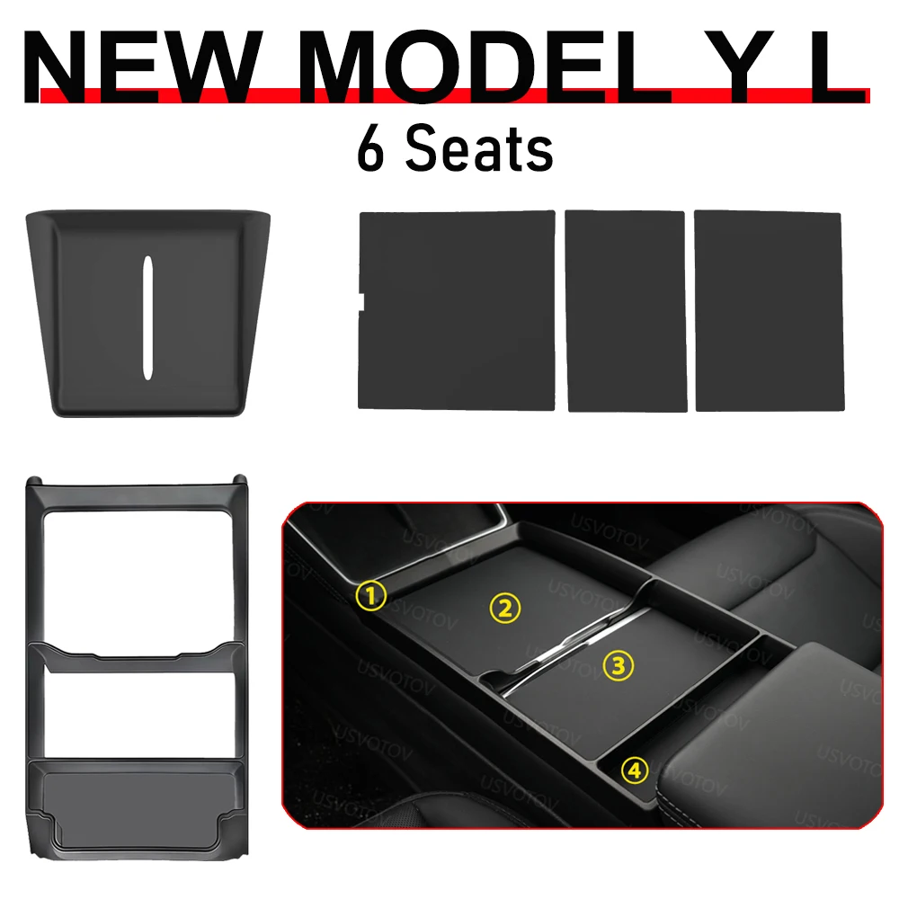 Para Tesla Model YL 2026: Capa Protetora de Silicone Antiderrapante para Console Central e Base de Carregamento - Acessórios de Proteção para Painel de Controle Central