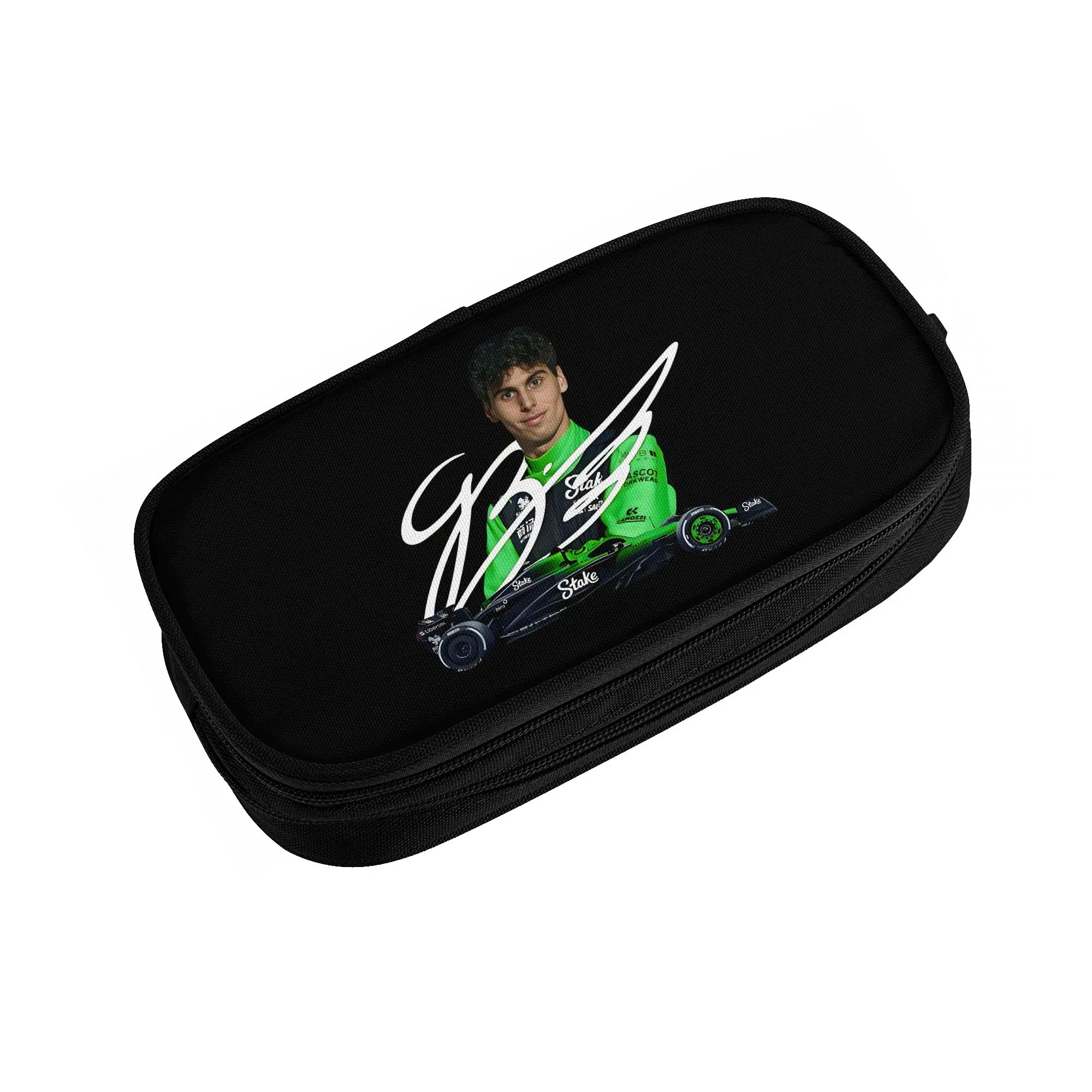 Pen Box Bag G-Gabriel B-Bortoleto Brazilian Racing Driver Pencil Case for Boys Girls Large Capacity Pen Box Bag School Supplies