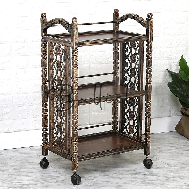 Beauty cart Three-layer beauty salon Small cart Multifunctional mobile tool cart