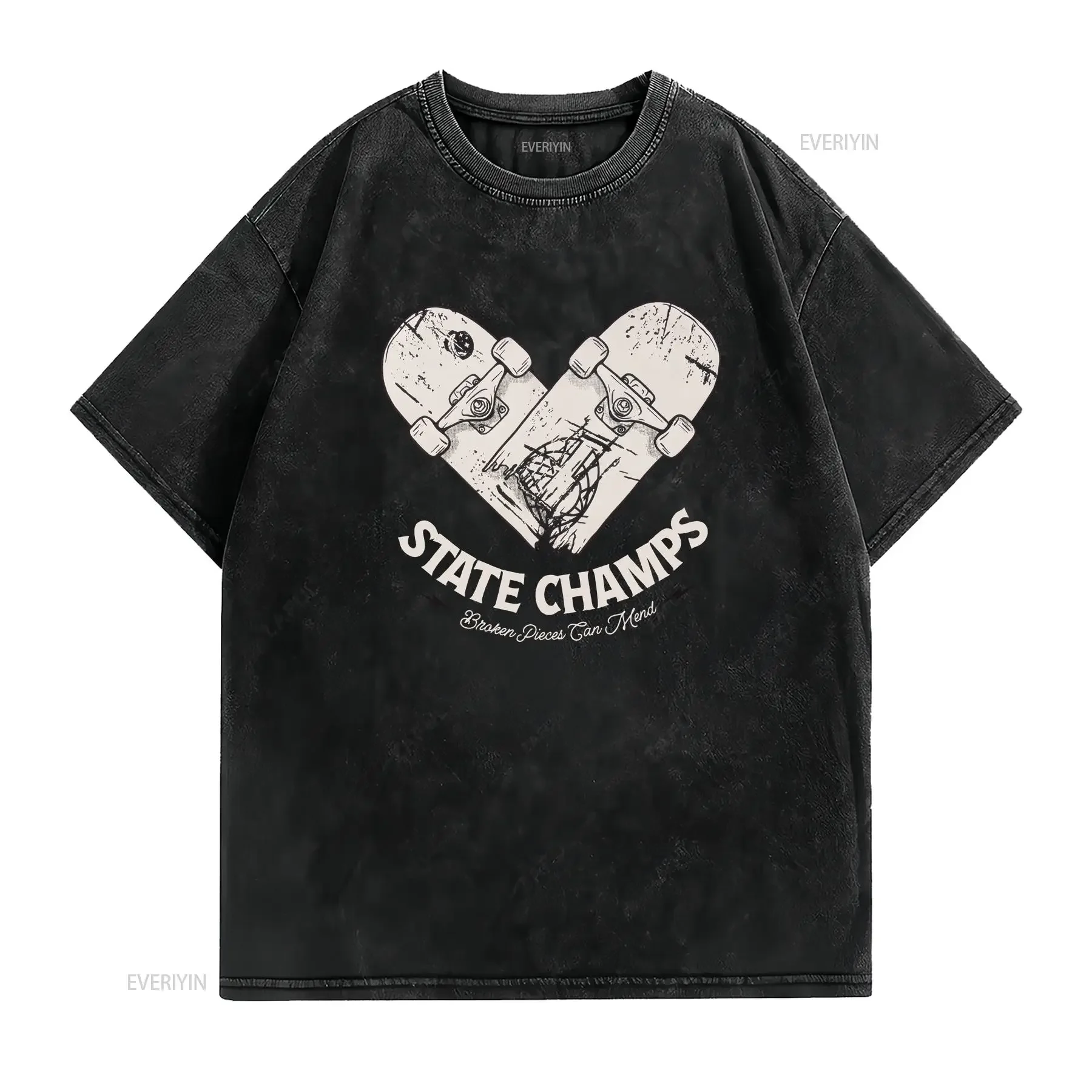State Champs Band Red Cotton Full Size T Shirt For Fan KK906 vintage Washed Soft homme Comfortable graphic Breathable vintage