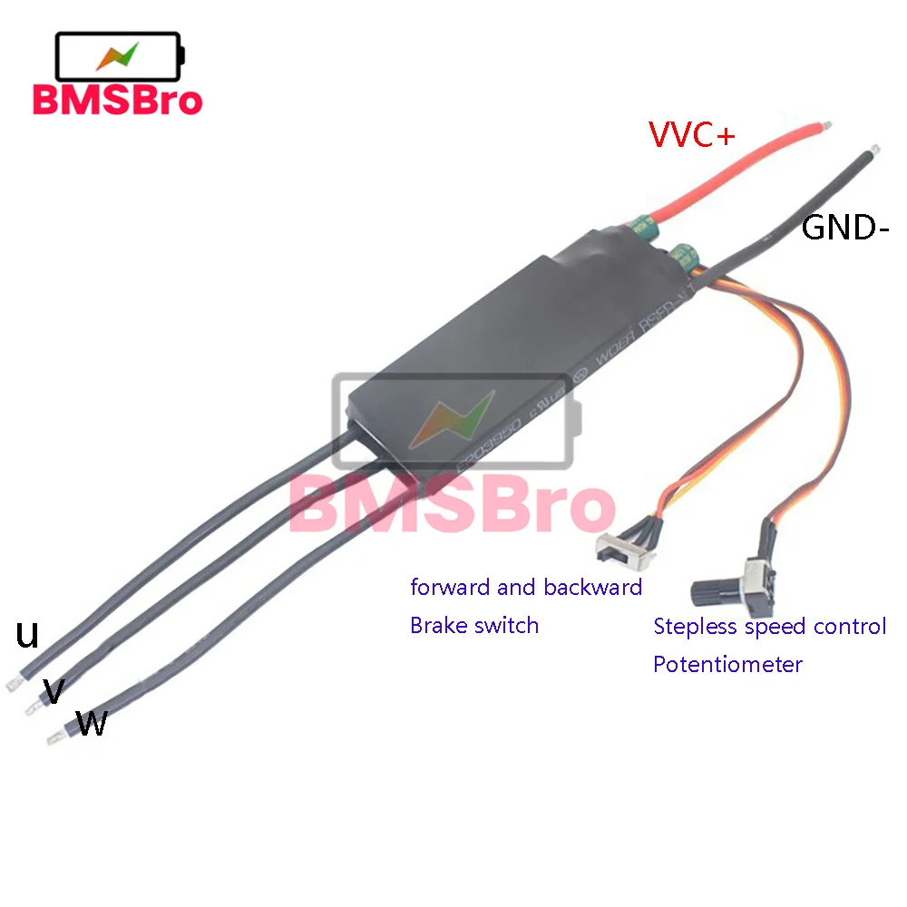 Controlador de Motor sin escobillas BLDC, placa de accionamiento de Motor de CC, módulo de controlador de velocidad con potenciómetro, 3 fases, 1000W, DC6-24V