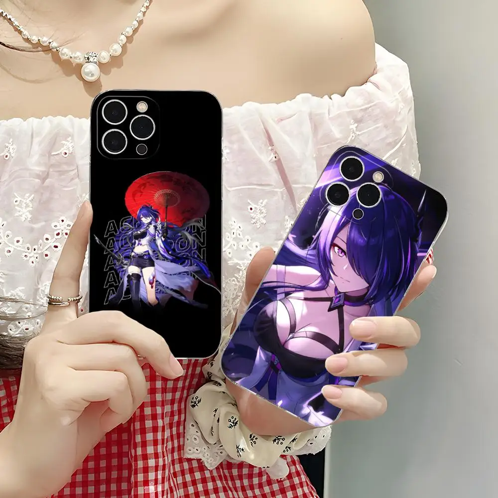 

Чехол для телефона Honkai Star Rail Acheron для iPhone 16, 15, 14, 13, 12, 11 X XR XS 8 6 Pro Max Plus Mini Clear Color Protective Pretty