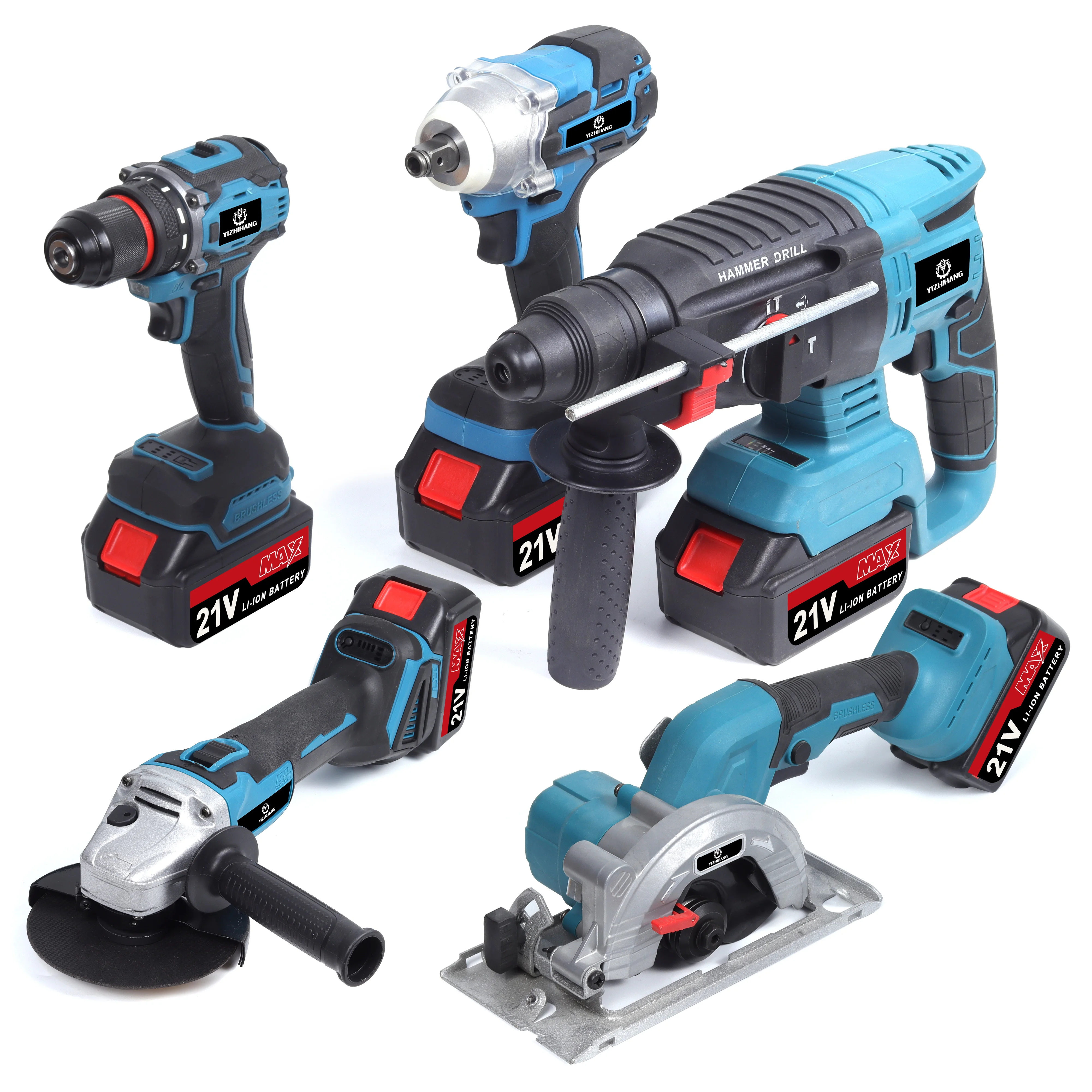 

APTS12 Power Tool Set 5 In1 Industrial Cutting Machine Electric Wrench Angle Grinder Cordless Power Tools