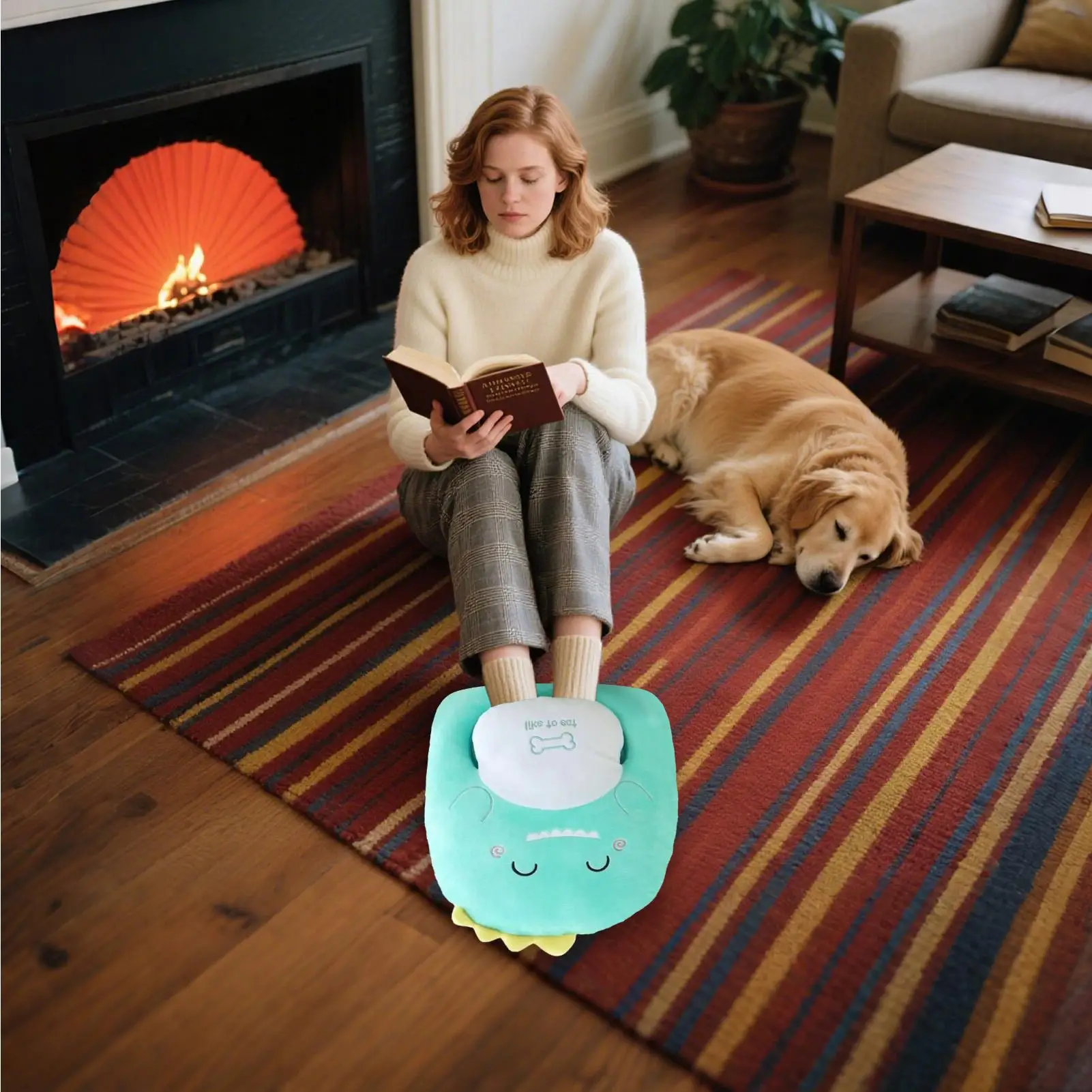 

Heated Foot Warmer Electric Feet Heating Pad Non-Slip Thermal Cold Weather Socks For Home Bedroom Under Desk Study Room Living