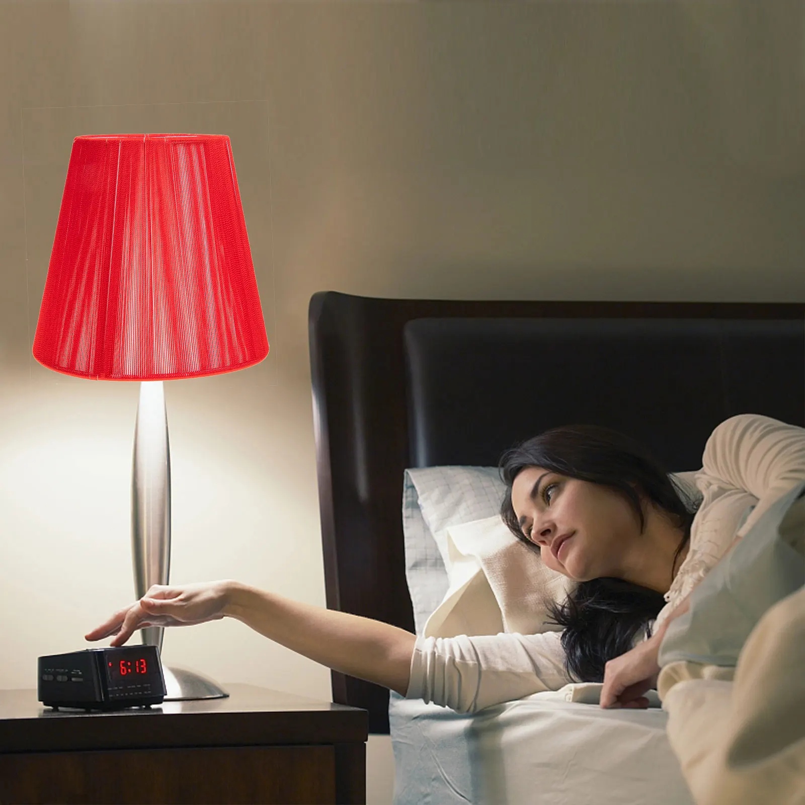 

Ceiling Lamp Shade Fabric Chandelier Lampshade Simple Structure Decorative Soft Light Protective Lamp Cover for Living Room