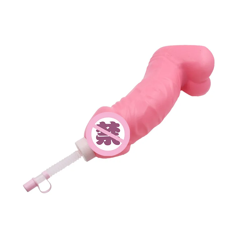 Big Penis กระบอกน้ำตลก Prop Bachelorette Party พลาสติกอวัยวะเพศชาย Botol Minuman Hen Night ผู้ใหญ่ตกแต่ง Supplie