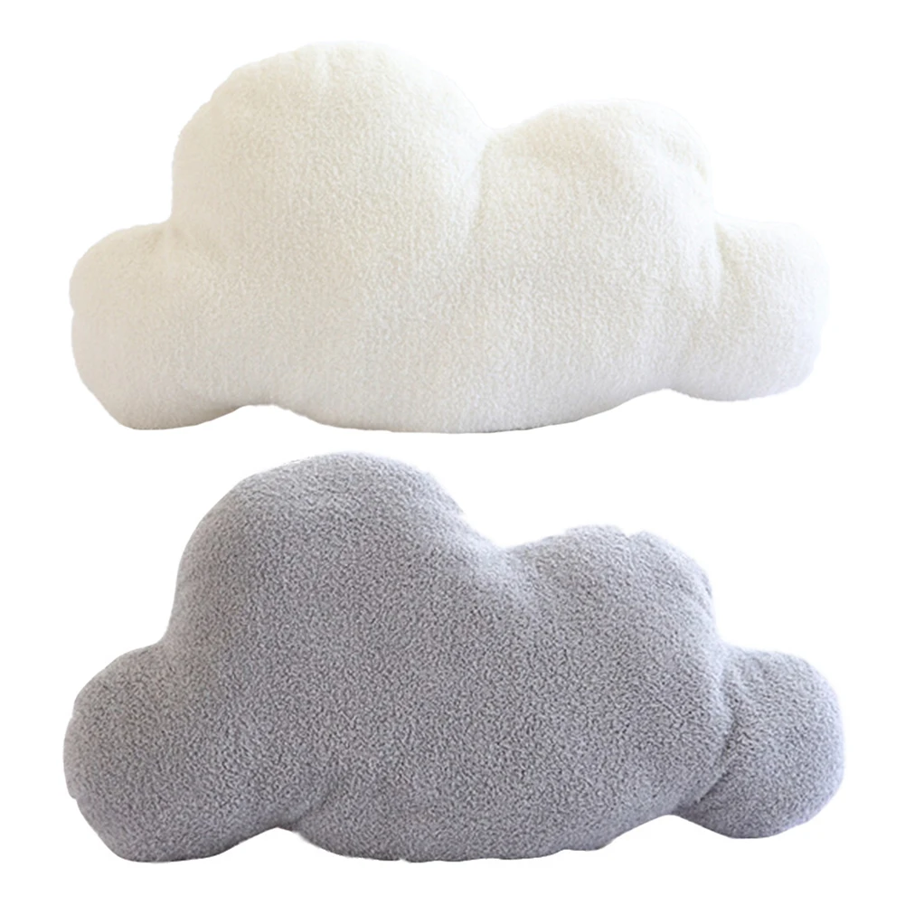 Nordic White Cloud Shaped Cushion PP Cotton Soft Cute Plush Pillow For Home Sofa Decoration Girls Bedroom Plush Toy Decor