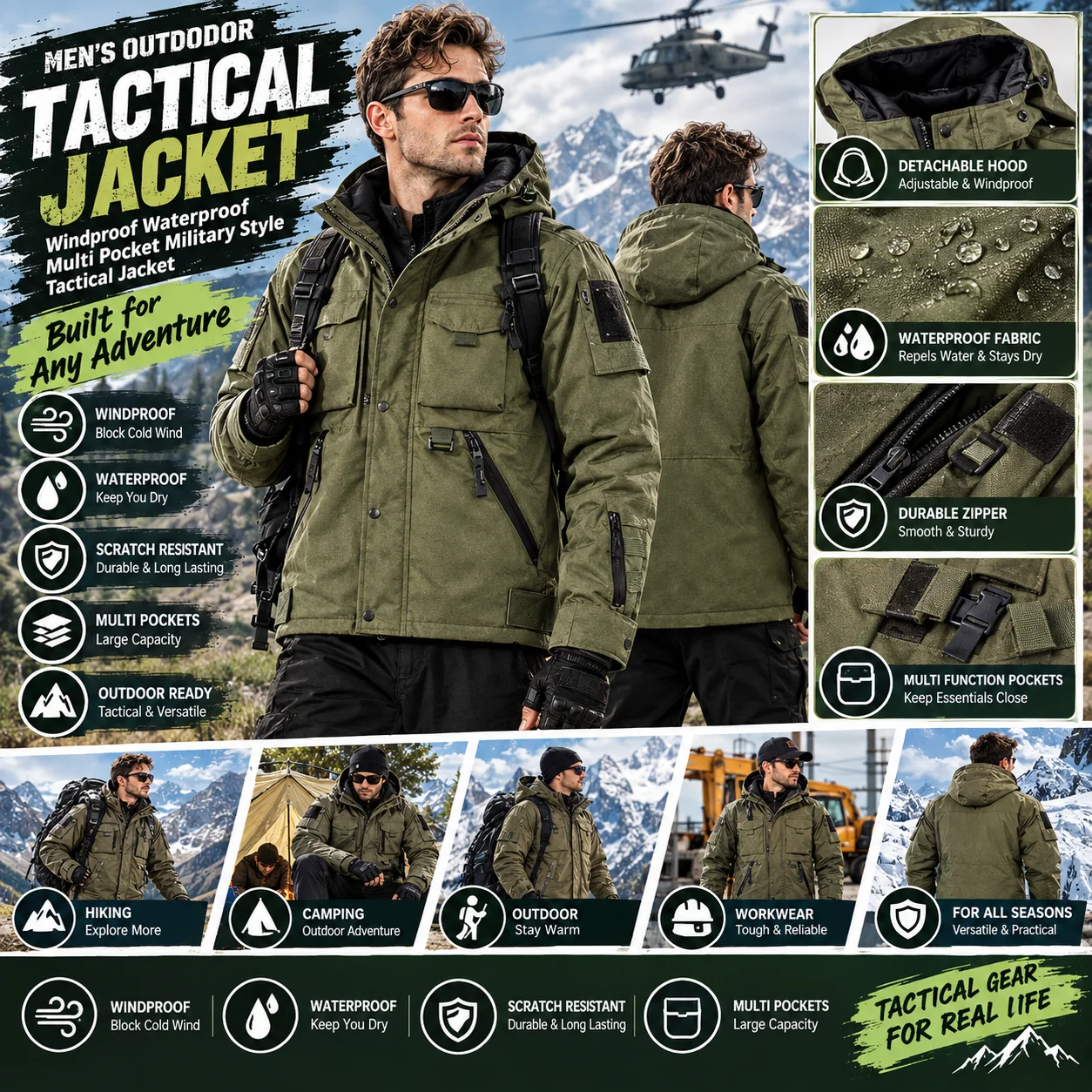 European size Mens Mark 4 Generation Tactical Motorcycle Jacket Windproof Scratch Resistant Outdoor Hard Shell Workwear Coat