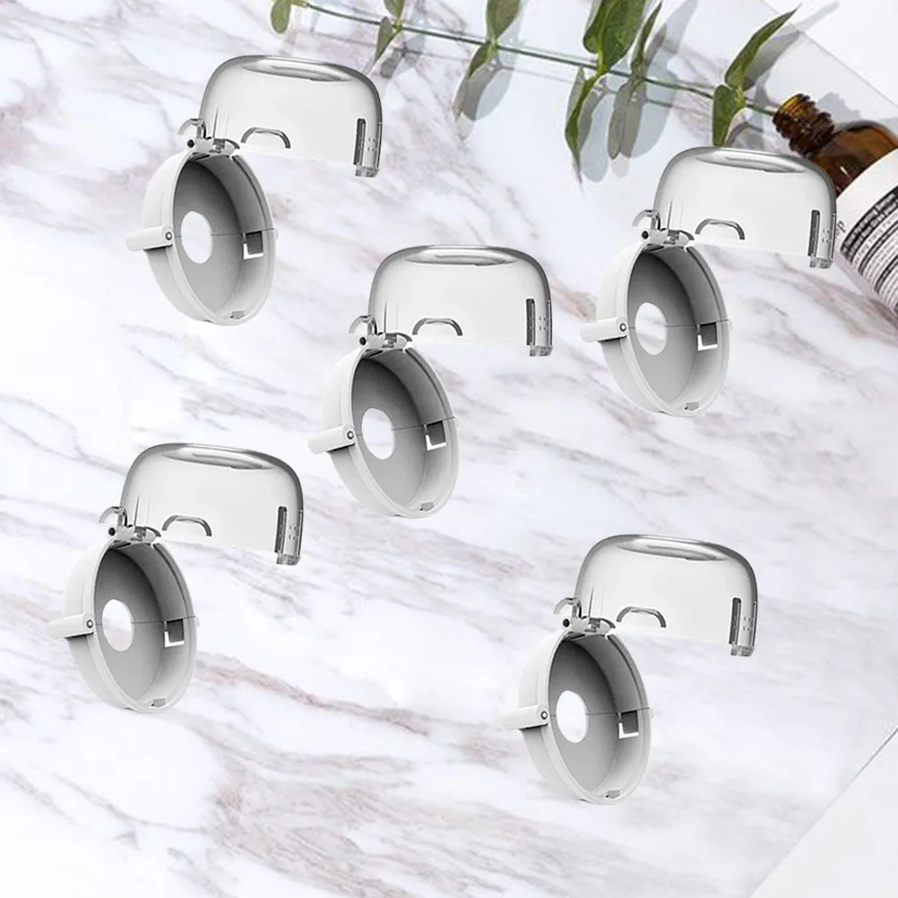 

5Pcs Gas Cover Stove Knob Locks Heat Resistant Safety Protection Anti-Turn Child Proofing Safety Protection Cover