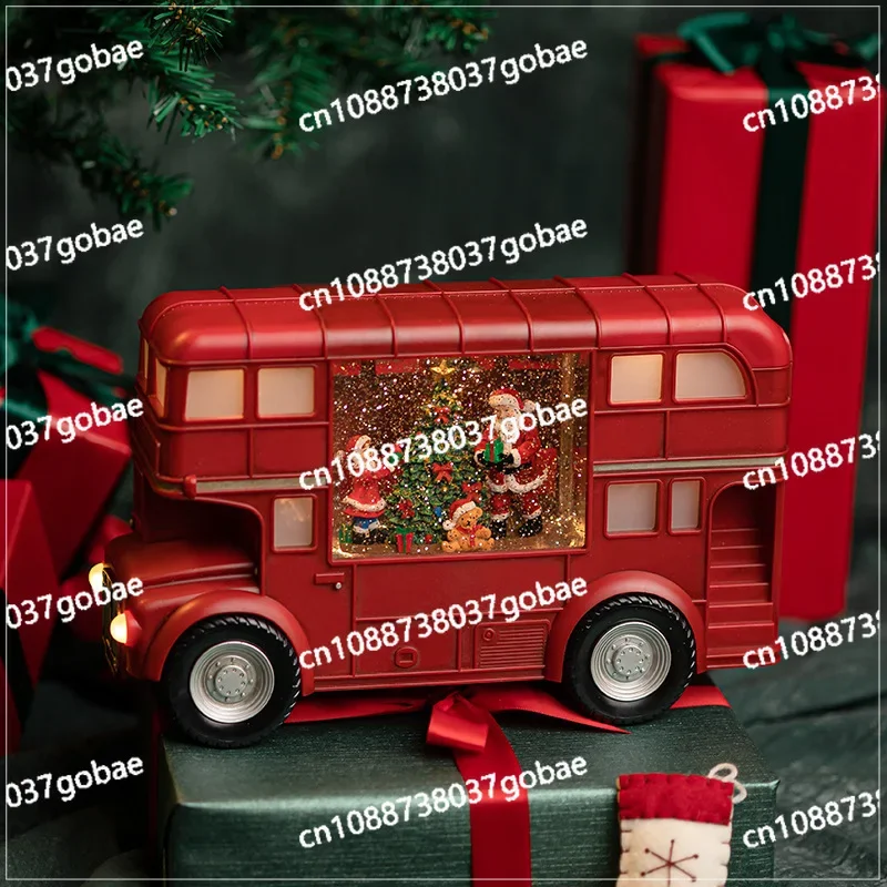 Christmas Bus Santa Claus Ornaments Crafts Christmas Tree Snow Snowflake Ornaments Birthday Gifts