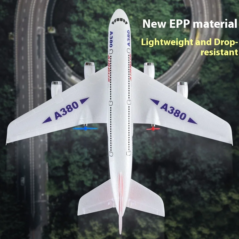 

HW30 remote control aircraft A380 Airbus two channel fixed wing foam aircraft backward push dual power glider aircraft model