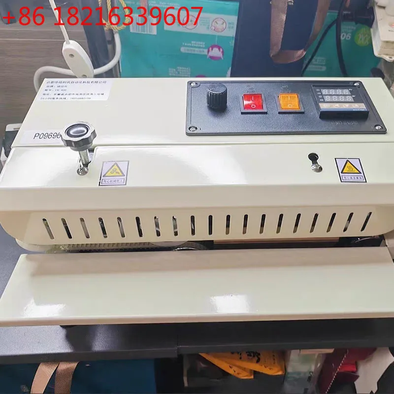 TAO Auto Continuous Bag Sealing Machine Plastic Bag Packaging Band Sealing Machine Horizontal Bag Sealer Date Printing