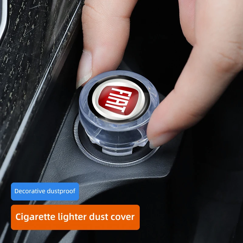 Tapa de encendedor de cigarrillos de coche, accesorios de cubierta a prueba de polvo para encendedor de coche para Fiat 500 Punto Panda Doblo Stilo Bravo Pondo Argo Abarth