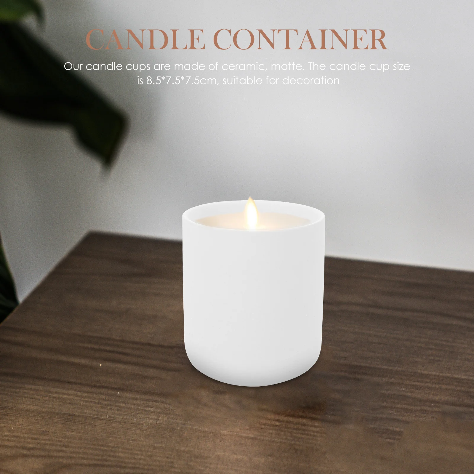 Керамический подсвечник, простой дизайн, настольный контейнер для журнального столика, украшение дома, практичное использование, длительный срок службы