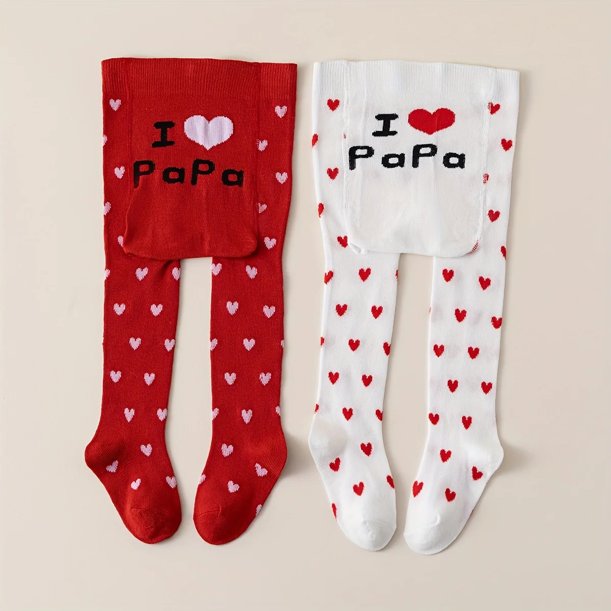 2 love decorative children's pantyhose, sweet wind, comfortable and versatile, suitable for children's various scenes.