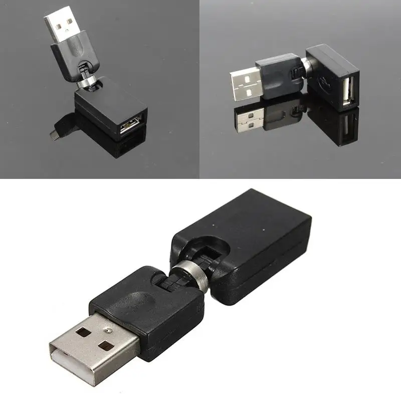 Flexible Swivel Twist Angle 360 Degree Rotating USB 2.0 Adapter Converter Adapter H-best