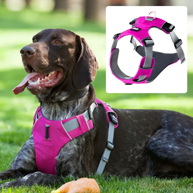 

Pet Dog Harness Reflective Nylon No Pull Vest Breathable Harness Dog Harness Large Dogs Outdoor walking Training Supplies