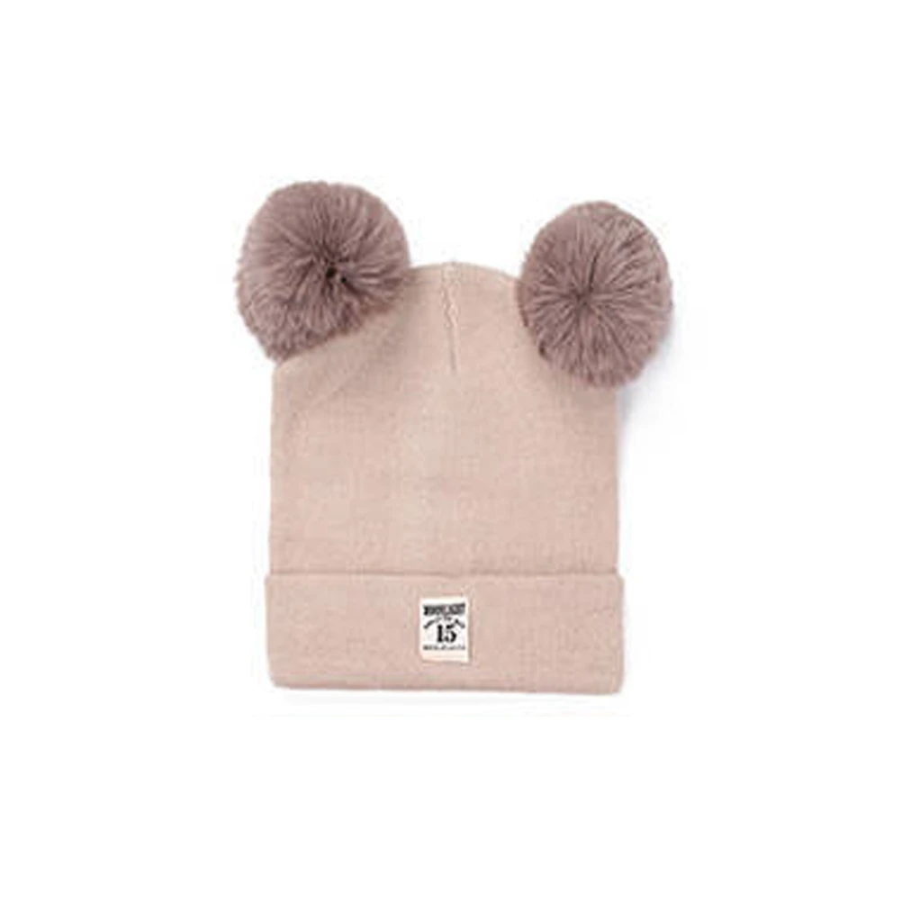 

Baby Ears Hat Hats Wool Cap Earmuffs Infant Winter Knitted Beanies Boy Cute