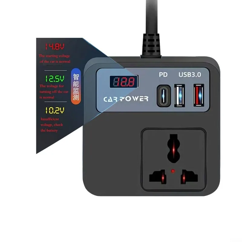 Portable Multifunctional Vehicle Power Conversion Board Vehicle Inverter Car Power Converter for Truck and All Types of Vehicles