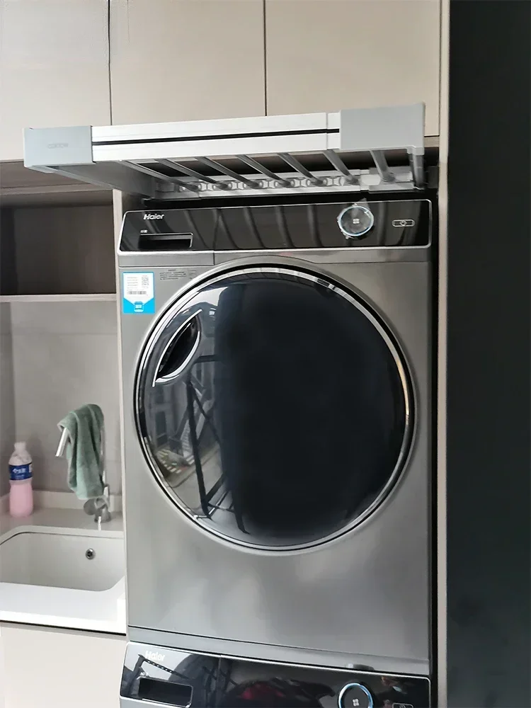 Telescopic pants rack damping buffer slide invisible drying rack