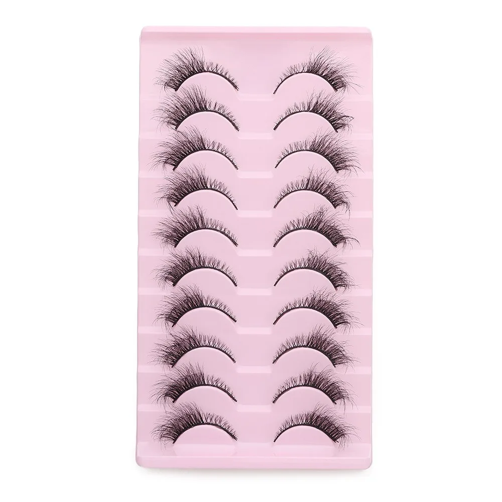 Nowe rzęsy 3D z efektem naturalnego rzęs z norek, ręcznie robione, naturalne, nude, sztuczne rzęsy, krzyżowane, potargane, narzędzia do makijażu oczu, przedłużanie rzęs