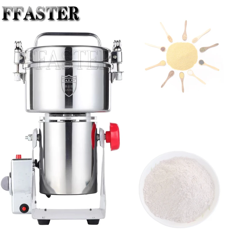 4500G Coffee Grinder Machine Grains Spices  Dry Food Crusher Stainless Steel Powder Crusher High Speed Grinder