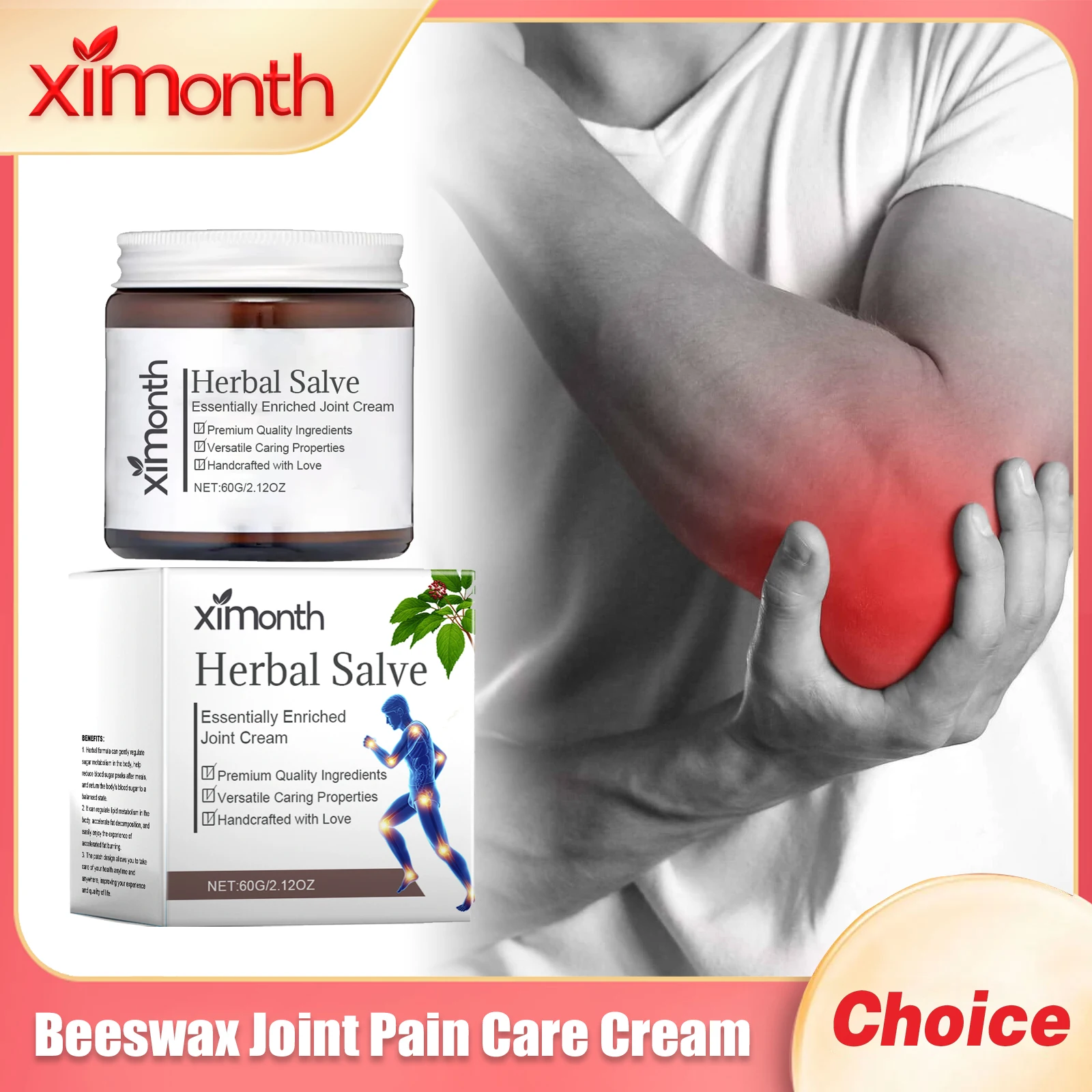 

Ximonth Beeswax Joint Pain Care Cream Soothing Painness Reduce Arthritis Damaged Relief Leg Swelling Body Bone Treatment Creams