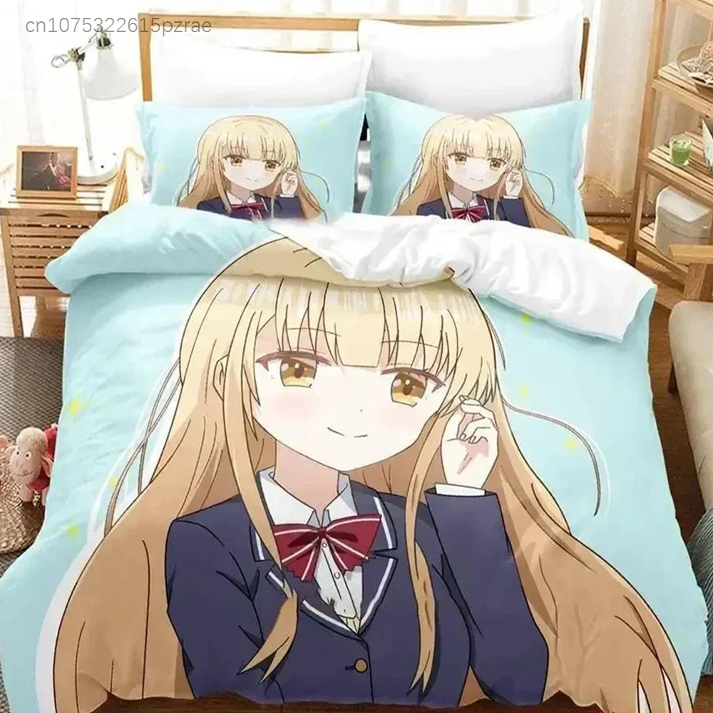 The Angel Next Door Spoils Me Rotten Anime Bedding Set Printed With Pillowcase Duvet Cover Soft Queen King Size Bedclothes Home