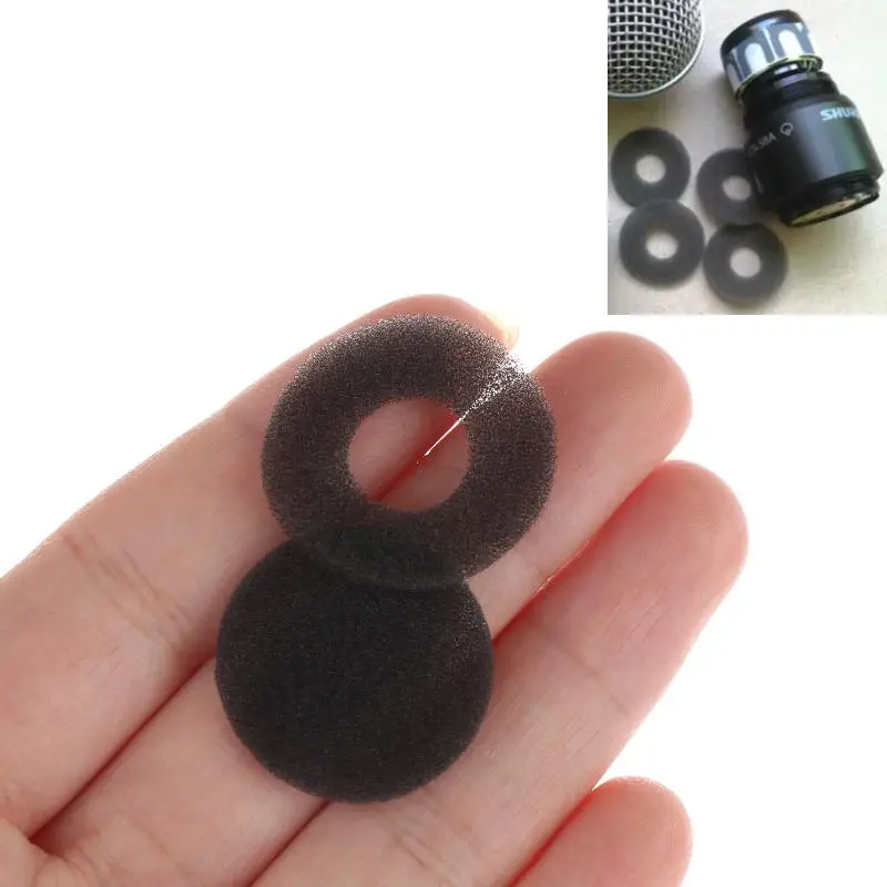 SM58 BETA58A ワイヤレスマイク用の高品質ブラックスポンジフロントガラス、5/10 パック