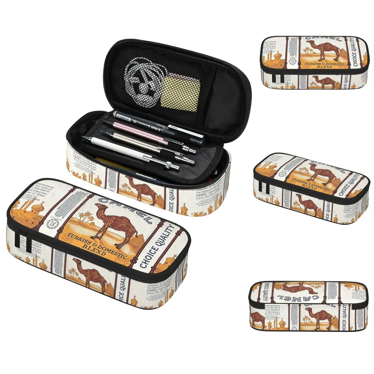 Vintage Camel Cigarette Pack Pencil Case for Kids School Pen Box Pencil Bag Stationery Supplies Pen Holder Bag
