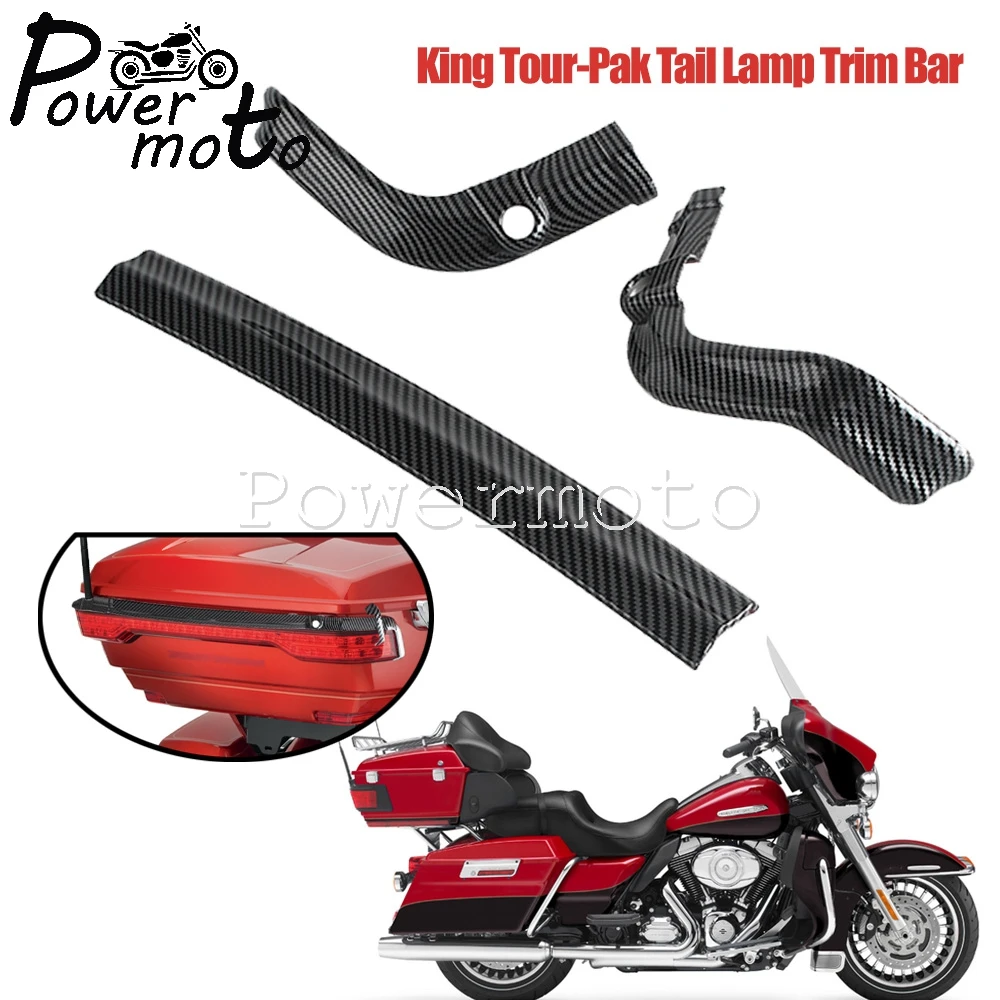 

For Harley Touring Ultra Limited Tri Electra Road Glide CVO Ultra 2014-2023 Motorcycle Charcoal Tour-Pak King Tour Pack Taillamp