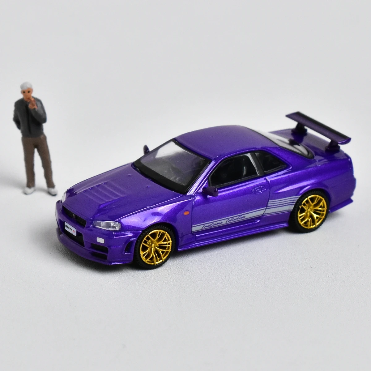 Mcダイキャストモデルカー、gtr r34、1:87