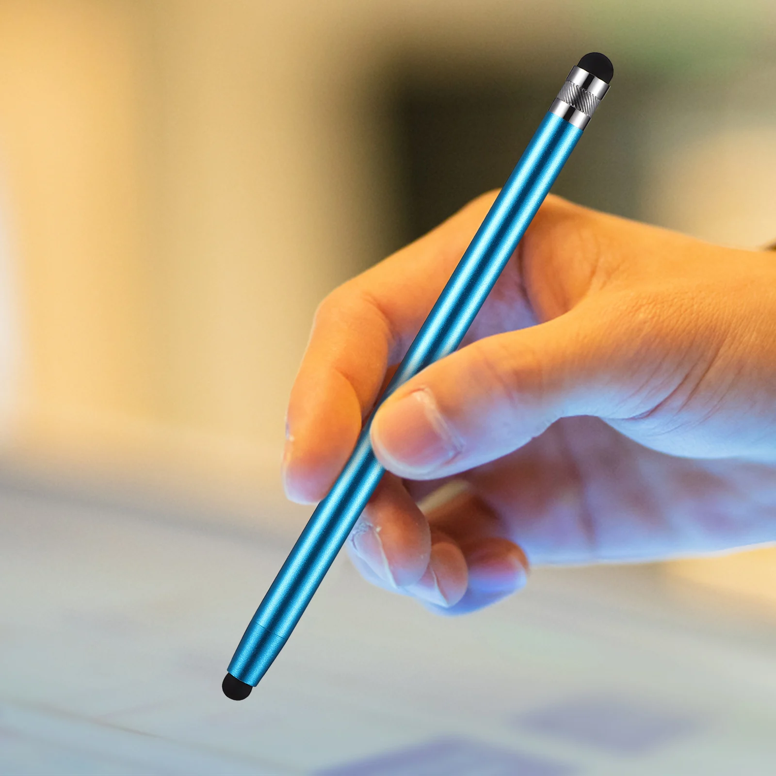 

Capacitive Stylus Pen Double Head Precision 7mm 5mm Tips Soft Silicone Metal Material Lightweight Universal Screen