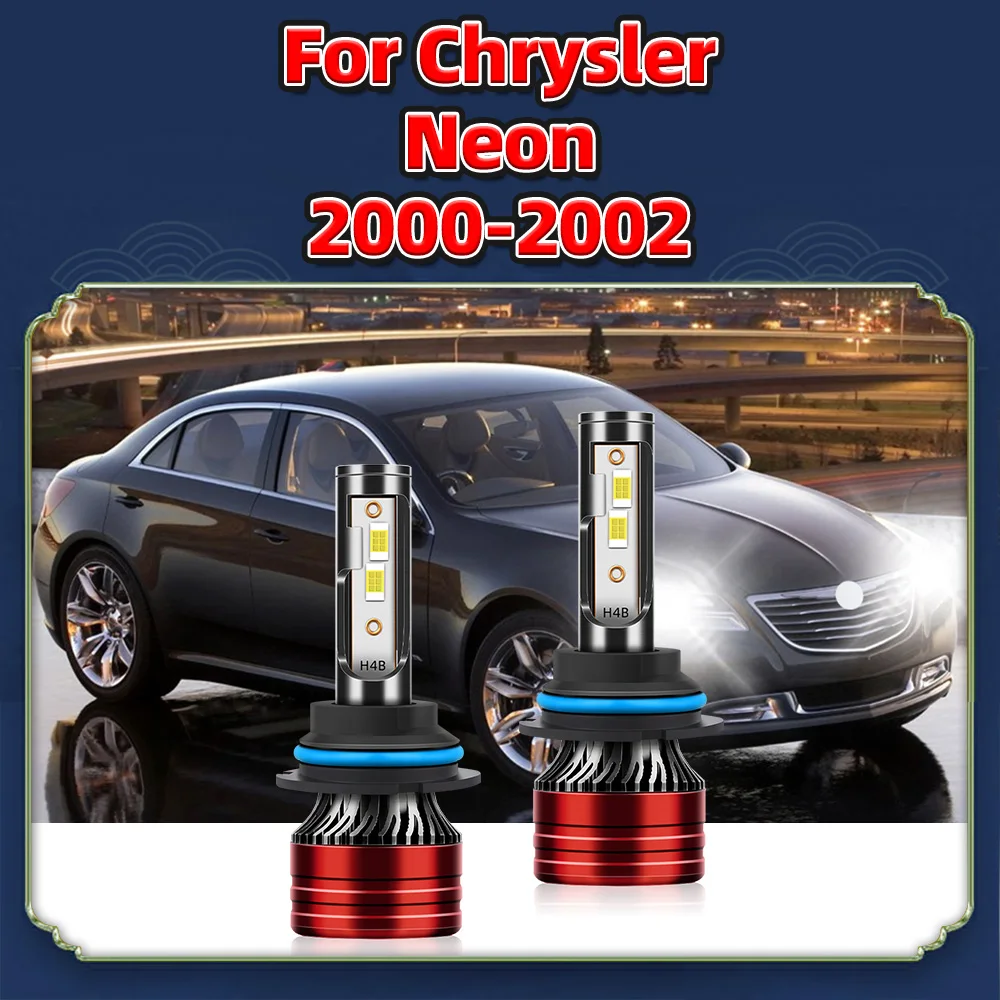 Led Car Bulbs 9007 Hi Low 120W 20000LM Super Bright Auto Headlights Turbo Lamps 12V Vehicles For Chrysler Neon 2000 2001 2002