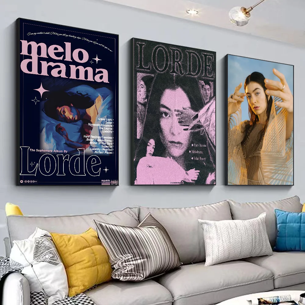 Pop Singer Lorde Poster DIY Poster Kraft Paper Vintage Poster Wall Art Painting Study Stickers Big Szie Wall Painting