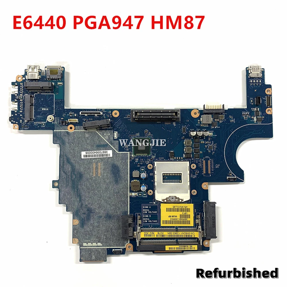 Refurbished Laptop Motherboard For DELL Latitude E6440 PGA947 HM87 Notebook Mainboard CN-0X8DN1 0X8DN1 VAL90 LA-9931P