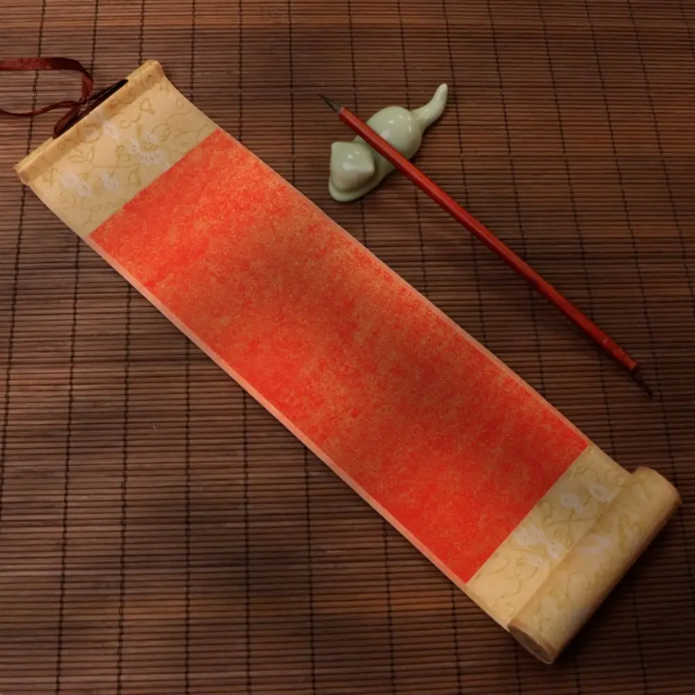 

Painting Drawing Paper Gilded Rice Paper Scroll Self-made Gifts Blank Hanging Scroll Mini Batik Trumpet Scroll Handcrafts