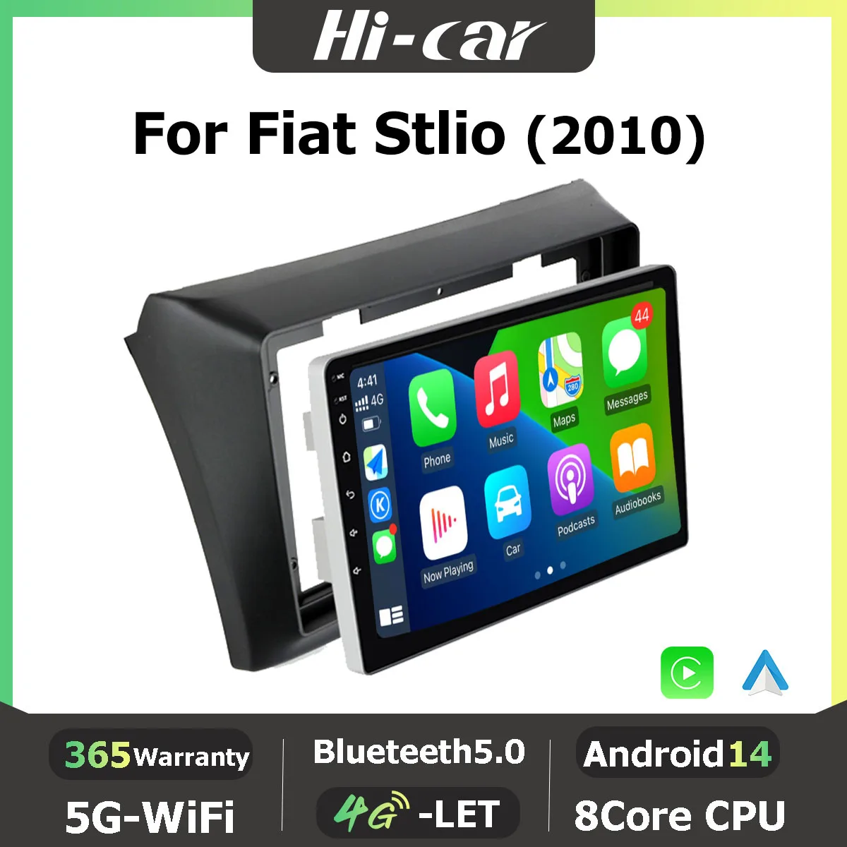 For Fiat Stilo 2010 Android 14 Car Radio Multimedia Player Navigation GPS wireless Carplay Android auto 2din Stereo Dvd