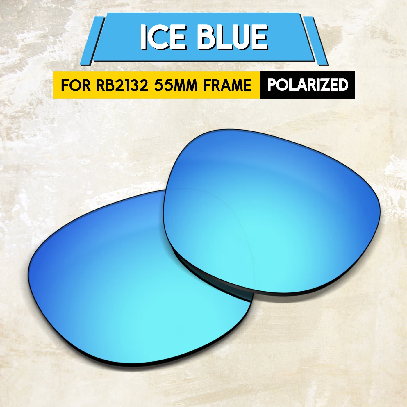

1.5mm Polarized Replacement Lenses for RB2132 55mm Sunglasses - Impact-Resistant Material