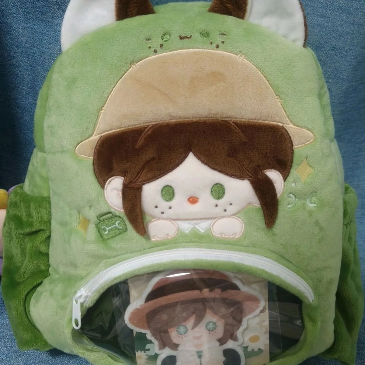 Game Anime Identity V Cosplay Gardener Emma Woods Kawayi Plush Transparent Campus Zipper Backpack Shoulder Bag Birthday Gift