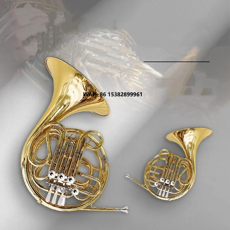 

B-flat Tuning Cornet Trumpet with Three Single Keys for Children's Practice Performance High-quality Professional French Horn