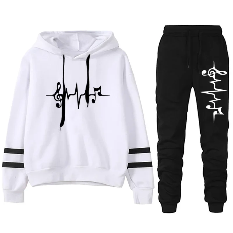 Fashion Autumn Winter Quality Daily Women Tracksuit Hoodies Casual Single Stripe Sweatshirt Sweatpants Comfort Outdoor Hot Sales