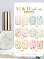 1-6pcs ZH Summer Nail Versatile Milk Huhu Series Gel Nail Polish 2025 New Popular Whitening Cream Sequins Nail Art Nail Supplies