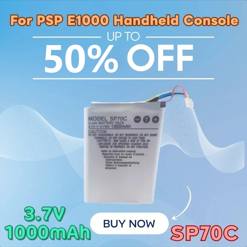 

3.7V 1000mAh SP70C Rechargeable Battery for PSP E1000 Handheld Console
