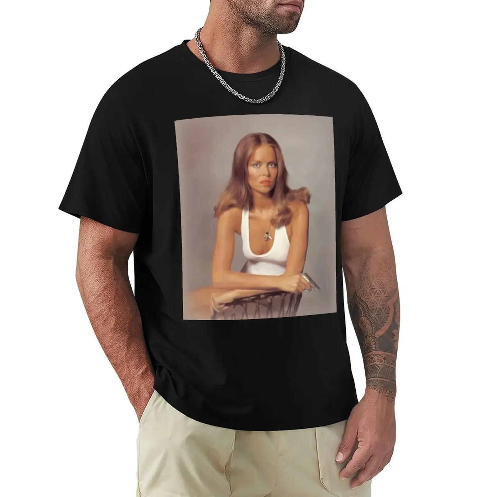 Barbara Bach, Movie Star T-Shirt vintage clothes quick-drying summer clothes t shirt men 100℅ cotton