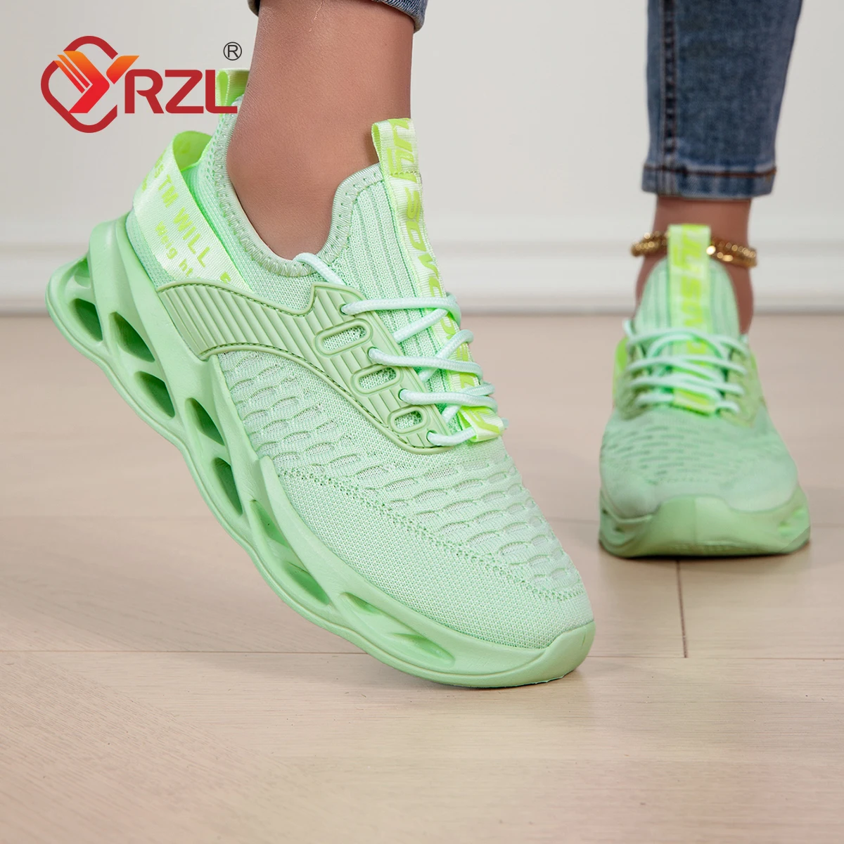 أحذية رياضية للرجال من YRZL، أحذية رياضية خفيفة الوزن وجيدة التهوية، أحذية رياضية مريحة للمدربين غير قابلة للانزلاق، أحذية رياضية للرجال #5