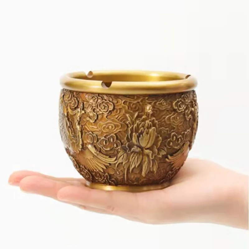 in New Chinese Style, Vintage Creative Dragon and Phoenix Design, for Home, Living Room, Office, Decorative Ashtray, Who